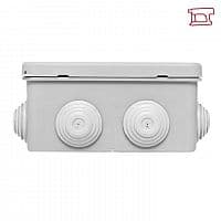 Коробка распределительная КМР-030-014 100х100х50 IP55 с крышкой для прямого монтажа 10 мембранных вводов сер. розн. стикер EKF plc-kmr-030-014-r