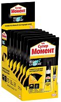 Клей "Супер Момент Водостойкий" 3г на единичной блистер карте в шоу-боксе Момент Б0022989