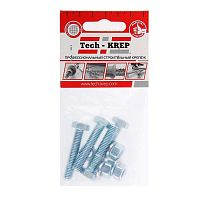 Болт М8х30 с шестигранной головкой цинк. с гайк. и шайб. DIN 933 (уп.4шт) класс прочности 8.8. пакет Tech-Krep 112722