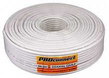 Кабель RG-6U+Cu (48%) 75Ом 100м бел. PROCONNECT 01-2206