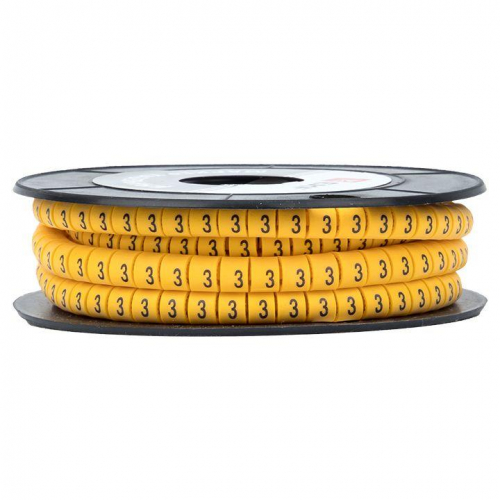 Маркер каб. 1.5кв.мм "3" (к-1000ед) (ЕС-0) EKF plc-KM-1.5-3 фото 3