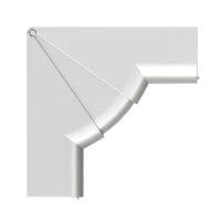 Угол для кабель-канала внутренний изменяемый 70-120град. 90х50 с разделит. сер. метал. DKC 09551G