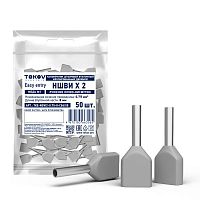 Наконечник штыревой втулочный изолированный двойн. НШВИ(2) 0.75-8 TOKOV ELECTRIC TKE-NSVI2-0.75-8-C06/50