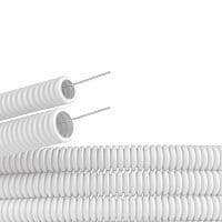 Труба ПЛЛ гибкая гофр. не содержит галогенов c протяж. d25мм ПВ-0 бел. (уп. 50м.) DKC 81825