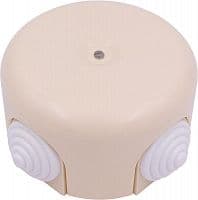 Коробка распределительная 78мм (4 кабельных ввода в комплекте) пластик песочн. зол. Bironi B1-521-24-K