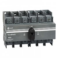 Рубильник 3п 40А реверсивный с рукояткой для прямой установки TwinBlock EKF tb-s-40-3p-rev
