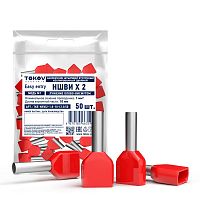 Наконечник штыревой втулочный изолированный двойн. НШВИ(2) 1.0-10 TOKOV ELECTRIC TKE-NSVI2-1.0-10-C13/50