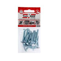 Болт М6х40 с шестигранной головкой цинк. DIN 933 (уп.16шт) класс прочности 8.8. пакет Tech-Krep 102961