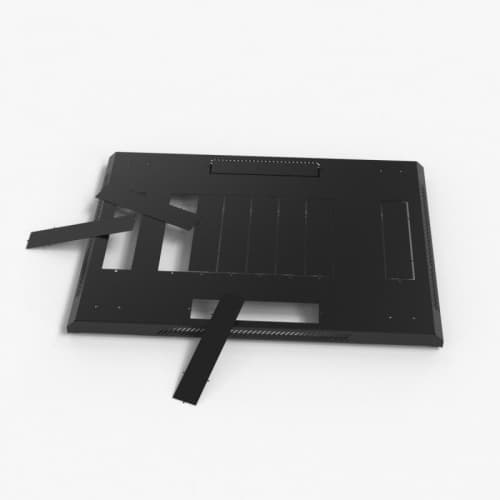 Шкаф напольный TTB-4268-AS 19дюйм 42U 2055х600х800мм перед. стекл. дверь со стальн. перф. боковинами задн. дверь сплошная ручка с замком крыша нового типа черн. (RAL 9004) Hyperline 392682 фото 2