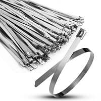 Хомут кабельный 7.9х400 сталь ANSI 304 TOKOV ELECTRIC TKE-HM304-7.9-400-N/100