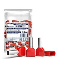 Наконечник штыревой втулочный изолированный двойн. НШВИ(2) 10-14 TOKOV ELECTRIC TKE-NSVI2-10-14-C13/50