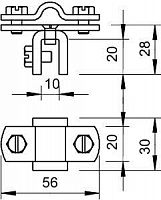Держатель проволоки d8-10мм для листа до 10мм Тип:270 8-10 FT OBO 5317207