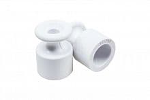 Изолятор для наружного монтажа пластик бел. (уп.100шт) Bironi B1-551-21-100