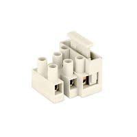 Колодка клеммная винтовая 2х4кв.мм 32А полипропилен 450В с 1 плавк. вставкой DKC 1332