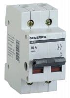 Выключатель нагрузки (мини-рубильник) 2п ВН-32 40А GENERICA IEK MNV15-2-040