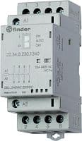Контактор модульный 4NO 25А AgNi 24В AC/DC 35мм IP20 опции: мех. индикатор + LED FINDER 223400241320