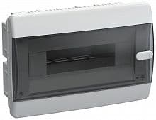Корпус пластиковый ЩРВ-П-12 IP41 черн. прозр. дверь UNION Compact IEK UIC-KP12-V-12-41-K01