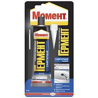 Герметик силиконовый санитарный "Момент ГЕРМЕНТ" 85мл на един. блистере бел. Момент Б0003633