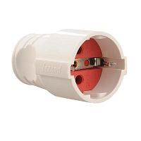 Штепсель с заземл. бел. LEZARD 715-0701-607