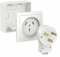 Комплект силовой ОП BLANCA 32А 250В подъемная коробка + розетка + вилка бел. SchE BLNSK003231