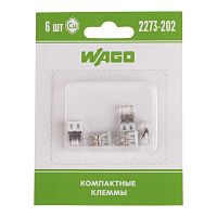 Клемма 2-х проводн. для распред. короб. (без п) 2273-202 (уп.6шт) WAGO 07-5131-06