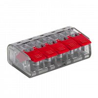 Клемма строительно-монтажная СМК 221-415 5-проводная 0.2-4.0кв.мм (уп.50шт) PROxima EKF plc-smk-221-415