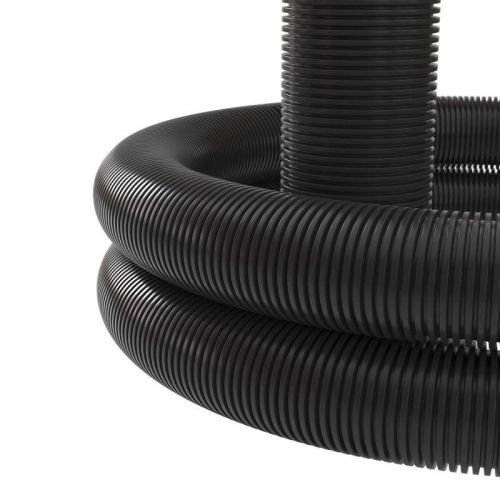 Труба усиленная двустенная гибкая ПНД для кабельной канализации d110мм с протяжкой SN15 750Н (уп.50м) черн. DKC 121511A фото 3