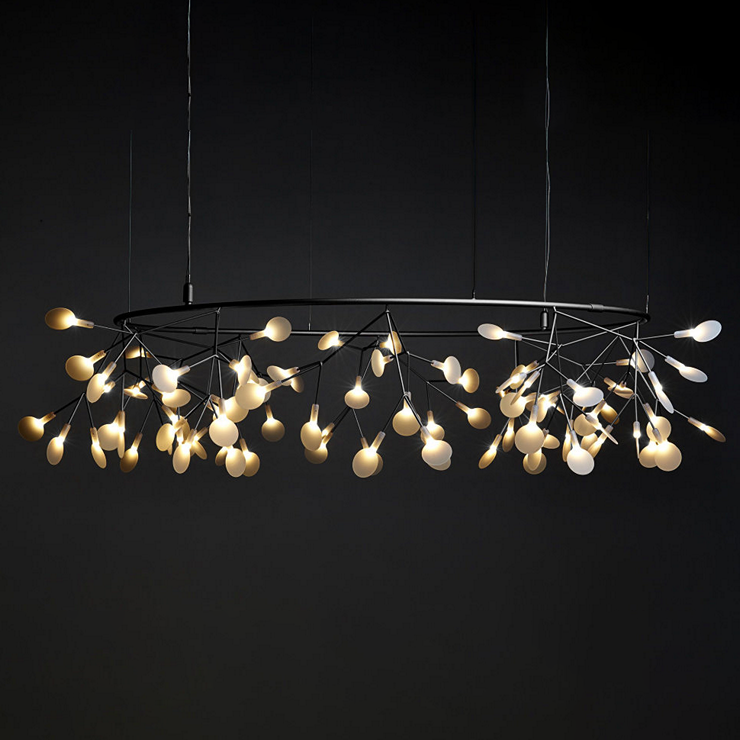 Люстра Heracleum The Big O D105   черный в стиле Moooi