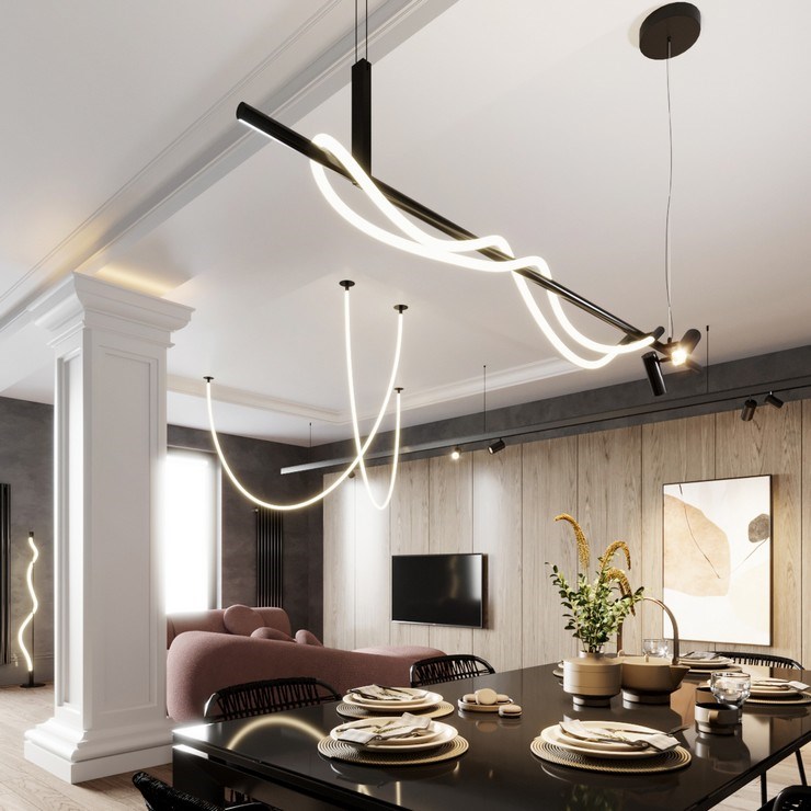 Люстра подвесная Tracer Bar  L180 Black