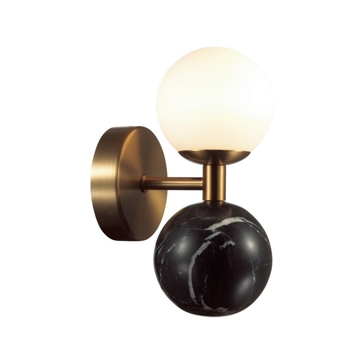 Бра Double Ball Черный мрамор