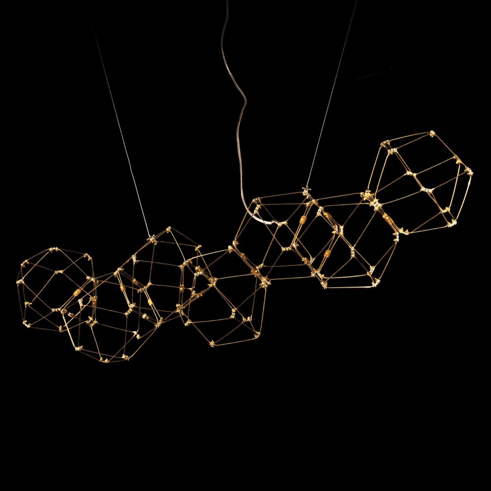 Люстра Bjork small в линию без вставок (сегмент 20*20 см)