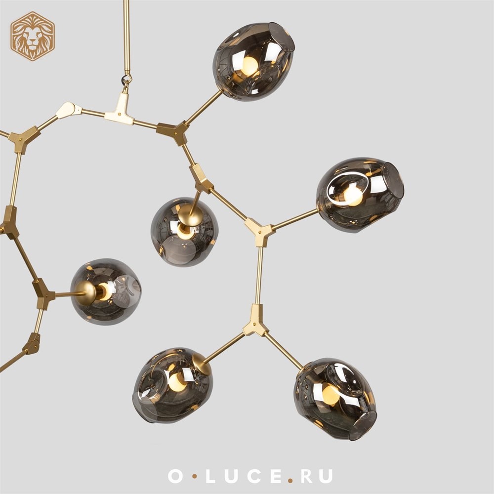 Люстра Branching Bubbles 11 Gold в стиле Lindsey Adelman