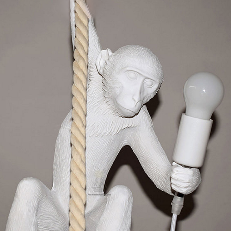 Светильник Monkey Обезьяна с Лампой White правая в стиле Seletti