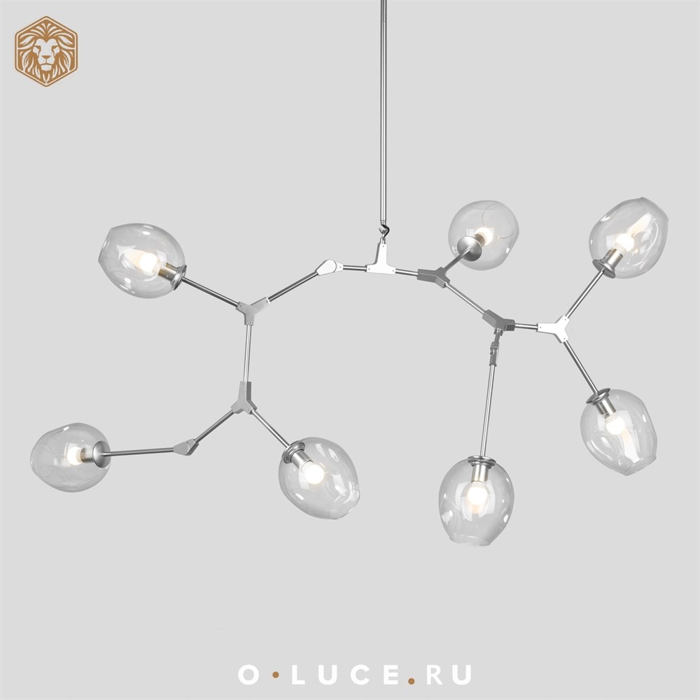 Люстра Branching Bubbles 7 Nickel в стиле Lindsey Adelman