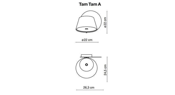 Бра Tam Tam  Черный в стиле Marset