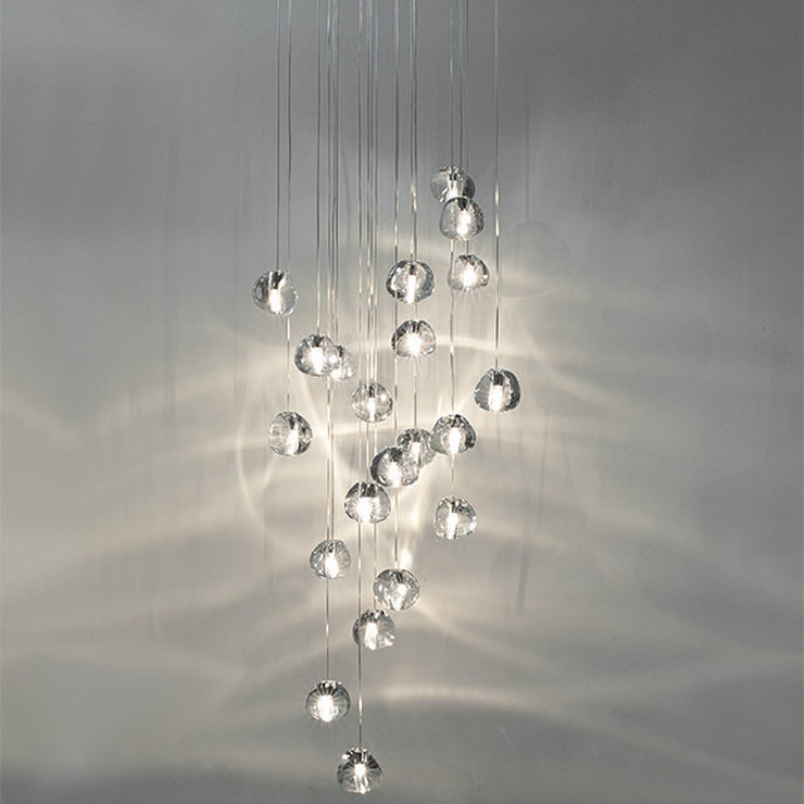 Светильник  Mizu 26 Twenty Six Pendant Chandelier Круг / D 50 см в стиле Terzani