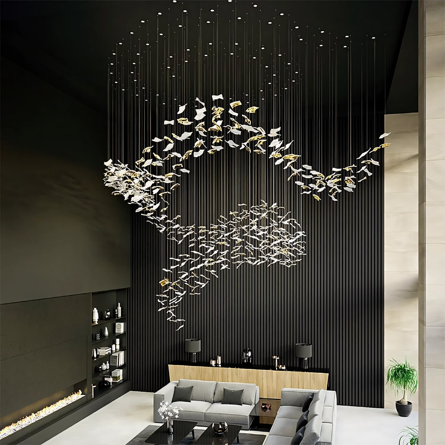 Чем световая композиция отличается от каскадной люстры