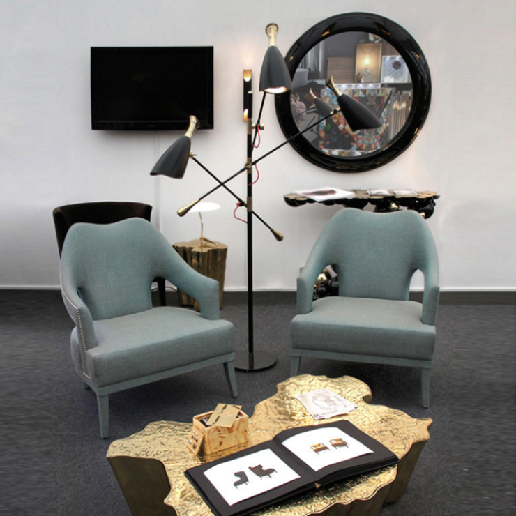 Торшер Duke Floor Черный в стиле Delightful