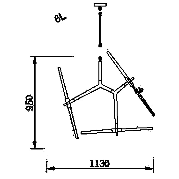 Люстра Agnes 6 Black в стиле Lindsey Adelman