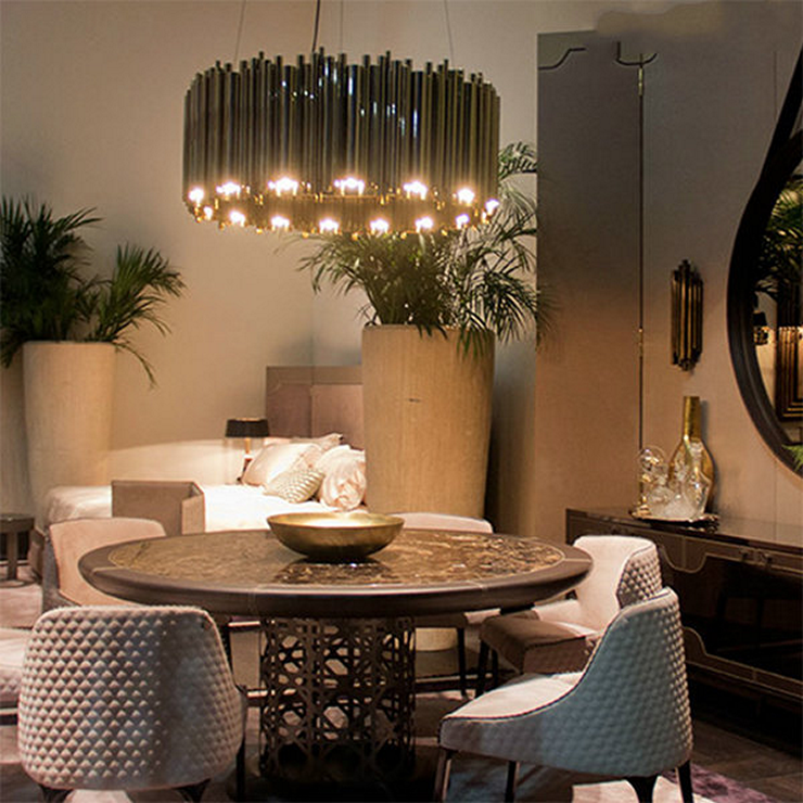 Люстра подвесная Brubeck D60 Gold в стиле Delightful