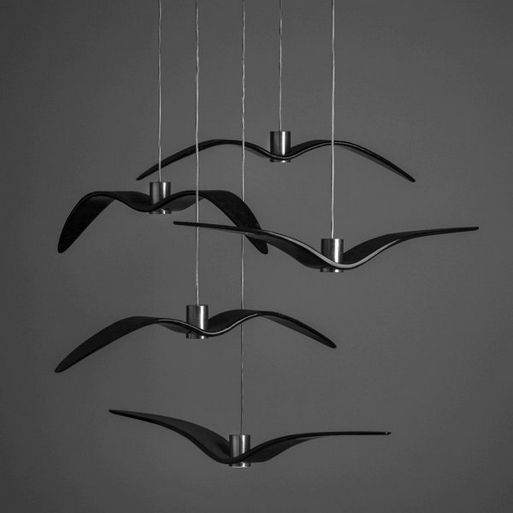 Светильник Night Birds Black L46 в стиле Brokis