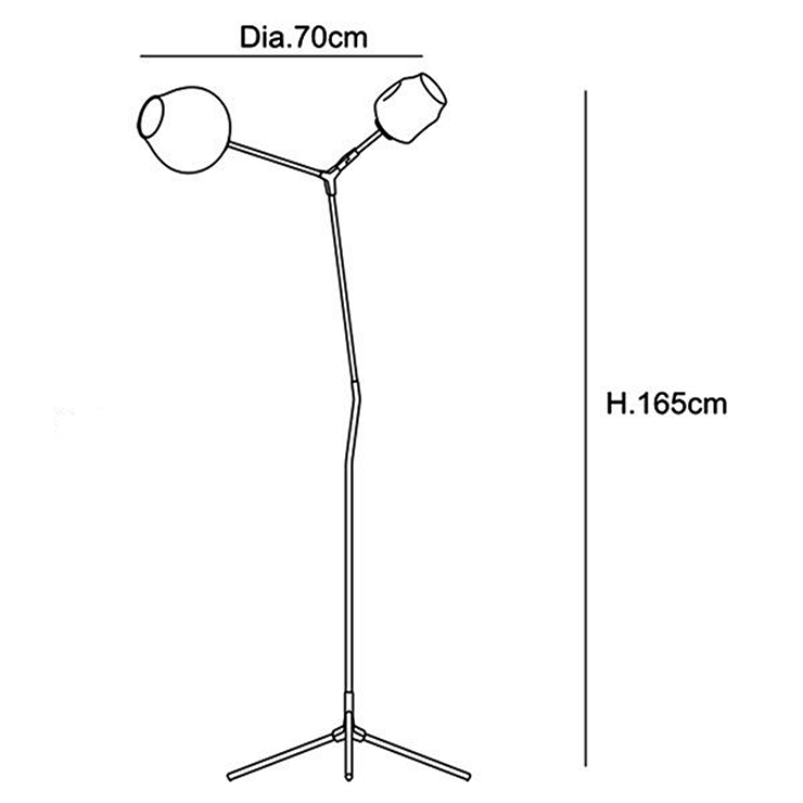 Торшер Branching Bubbles Floor Black в стиле Lindsey Adelman