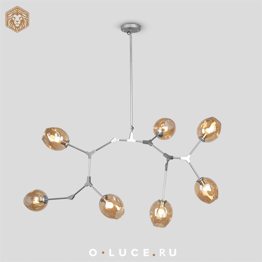 Люстра Branching Bubbles 7 Nickel в стиле Lindsey Adelman