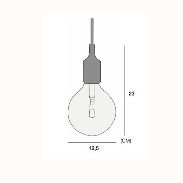 Светильник E27 Color  Черный в стиле Muuto