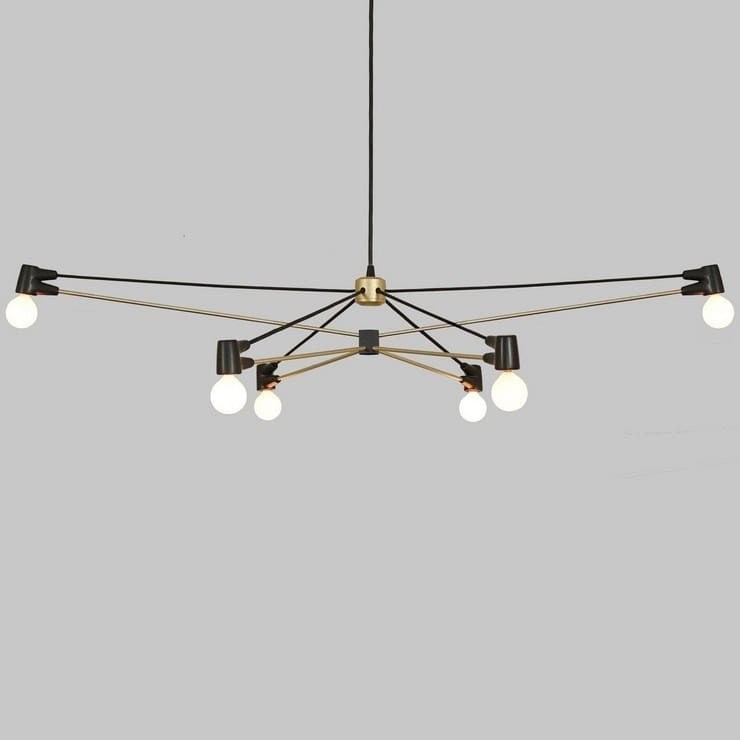 Люстра Cord 6 чёрный