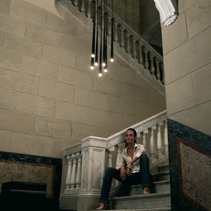 Светильник Slim Mini Gold в стиле Vibia