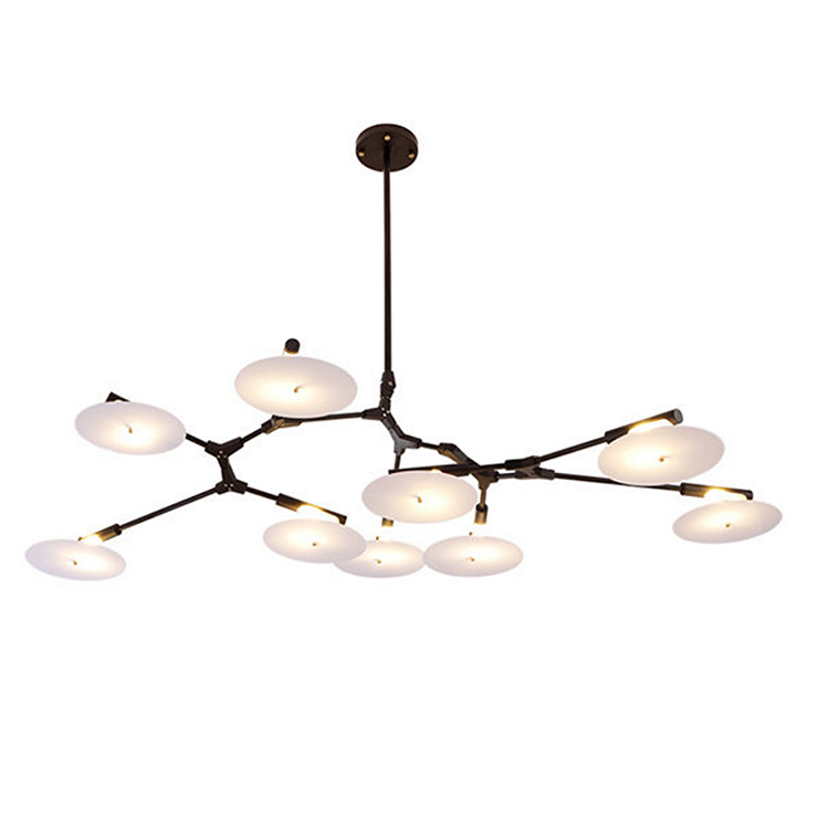 Люстра подвесная Branching Disc 11 Black в стиле Lindsey Adelman