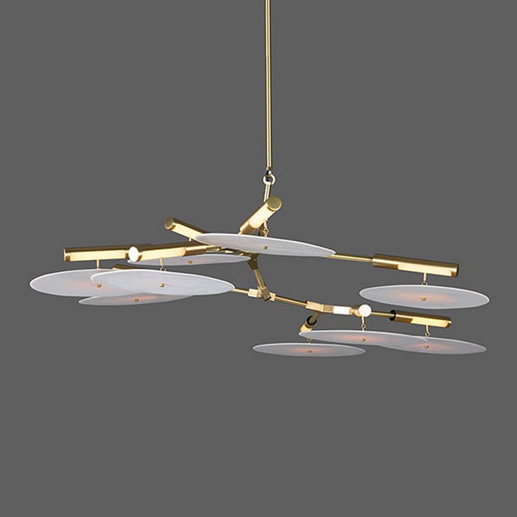 Люстра подвесная Branching Disc 9 Gold