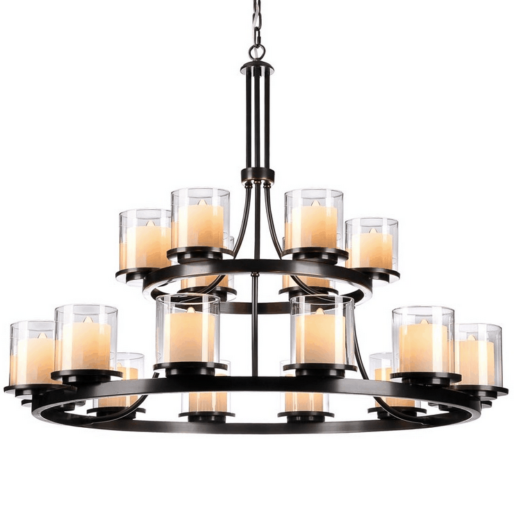 Люстра Minneapolis, Black+gold Shade glass D113*H87 cm + цепь 2,5 cm