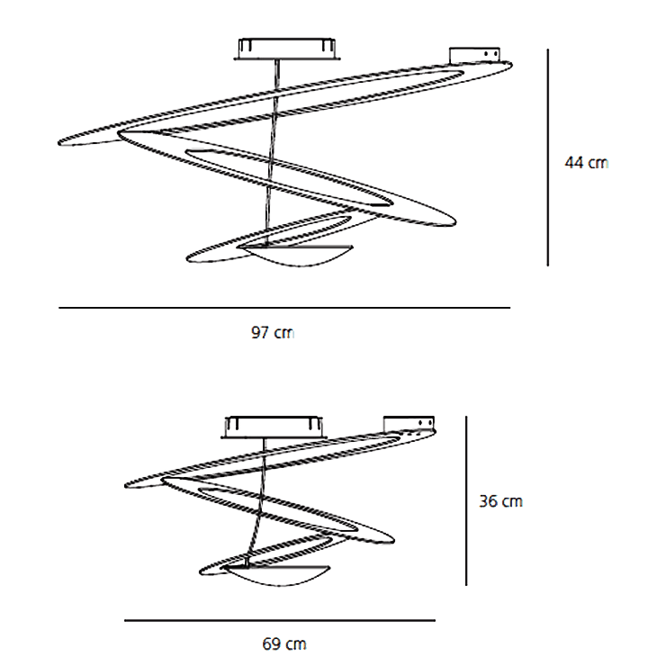 Люстра Pirce Диаметр 100 см / Высота 45 см